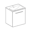 Тумба с раковиной Geberit Selnova Square slim rim 60 см, орех светлый (501.255.00.1)