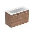 Тумба с раковиной Geberit Selnova Square slim rim 100 см, орех тёмный (501.262.00.1)