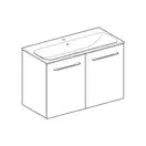 Тумба с раковиной Geberit Selnova Square slim rim 100 см, орех светлый (501.263.00.1)