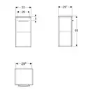 Шкафчик Geberit Selnova Square 33 х 29,7 х h65 см, орех тёмный (501.274.00.1)