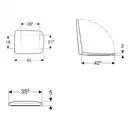 Сиденье для унитаза Geberit Selnova Compact, soft-close, крепление сверху (501.929.01.1)