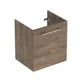 Тумба под раковину Geberit Selnova Square slim rim 58,8 см, орех матовый (501.222.00.1)