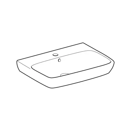 Раковина подвесная Geberit Selnova Square 65 х 48 см, с 1 отверстием под смеситель (500.299.01.1)