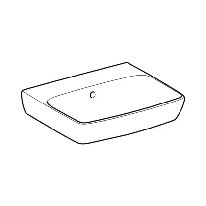 Маленькая (мини) раковина Geberit Selnova Square 50 х 42 см, без отверстия под смеситель (500.301.01.1)