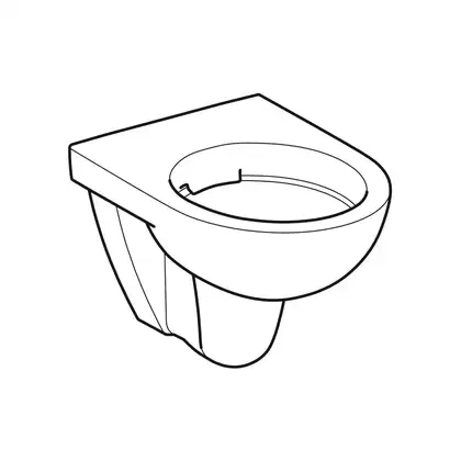 Унитаз подвесной, укороченный Geberit Selnova Compact (без сиденья) (500.349.01.1)