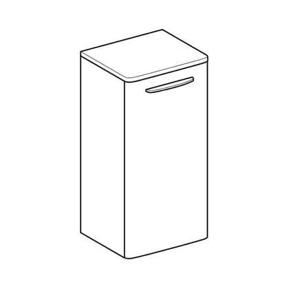 Шкафчик Geberit Selnova Square 33 х 33,5 х h65,4 см, лава матовая (501.393.JK.1)