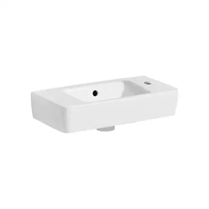 Маленькая (мини) раковина Geberit Selnova Compact 50 х 25 см, с 1 отверстием под смеситель справа (501.507.00.1)