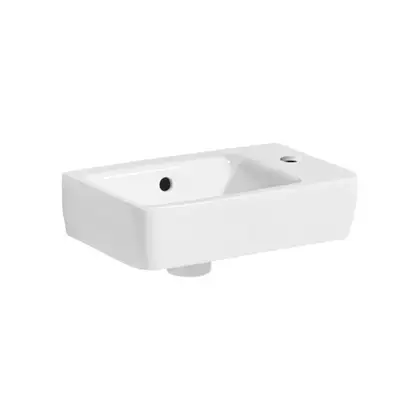 Маленькая (мини) раковина Geberit Selnova Compact 40 х 25 см, с 1 отверстием под смеситель справа (501.517.00.1)
