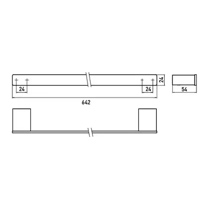 Полотенцедержатель 650 мм Emco Loft, хром (056000160)