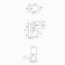 Унитаз-компакт Rak Ceramics One, без сиденья и бачка, белый глянец (EL11AWHA)