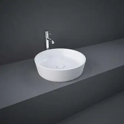 Раковина накладная на столешницу Rak Ceramics Feeling Ø 42 см, белый глянец (FEECT4200AWHA)