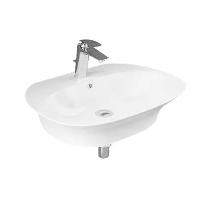 Раковина подвесная Rak Ceramics Sensation 55 х 46 см, белый глянец (SENWB5501AWHA)