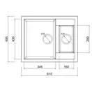 Кухонная мойка с дополнительной чашей Lidz 615x500/200 GRA-09 (LIDZGRA09615500200)