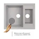 Кухонная мойка с дополнительной чашей Lidz 615x500/200 GRA-09 (LIDZGRA09615500200)