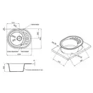 Lidz Кухонна мийка 620x500/200 WHI-01, біла (LIDZWHI01620500200)