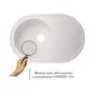 Lidz WHI-01 Кухонна мийка, біла (LIDZWHI10780500200)