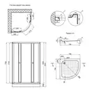 Душевая кабина Lidz Latwa SC80x80.SAT.LOW.TR, стекло прозрачное 4 мм (LLSC8080SATLOWTR)