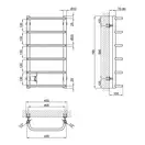 Полотенцесушитель водяной Lidz Standard (CRM) D32/20х1/2" 400x800 P6 (LSTNDD32201240806WAT)