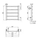 Полотенцесушитель водяной Lidz Trapezium (CRM) D38/25 500x600 P5 (LTRPZD382550605WAT)