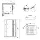Душевая кабина Lidz Wiezak SC90x90.SAT.LOW.L, стекло Linie 4 мм (LWKSC9090SATLOWL)