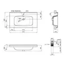 Раковина Qtap Albatross 5H 900х500х210 White с донным клапаном QT01115090HW