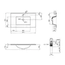 Раковина Qtap Albatross E 800х460х180 White с донным клапаном QT01119080EW