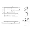 Раковина Qtap Albatross 9H 1000х460х180 White с донным клапаном QT01119100HW