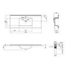 Раковина Qtap Albatross E49 1200х490х200 White с донным клапаном QT01119120E49W
