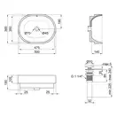 Раковина-чаша Qtap Robin 505х385х190 White с донным клапаном QT1311A025W