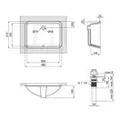 Раковина Qtap Stork 555х410х200 White с донным клапаном QT1511LU022W