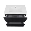 Комплект Qtap Tern 800х725х437 Matt black тумба напольная + раковина врезная, с полотенцедержателем QT1771TNЛ8023080CG (QT1771TNL8023080CMB)