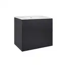 Комплект Qtap Tern 700х580х437 Matt black тумба напольная + раковина врезная, с полотенцедержателем QT1772TPЛ7023070CG (QT1772TPL7023070CMB)