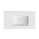 Комплект Qtap Tern 800х580х437 Matt black тумба напольная + раковина врезная, с полотенцедержателем QT1772TPЛ8023080CG (QT1772TPL8023080CMB)