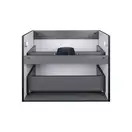 Тумба подвесная Qtap Tern 700х580х437 Matt black с полотенцедержателем QT1774TPL702MB