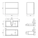 Тумба напольная Qtap Tern 800х725х437 Matt black с полотенцедержателем QT1774TPL802MB