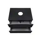 Тумба подвесная Qtap Tern 700х476х469 Matt black со столешницей и полотенцедержателем QT1774TPЛ702G (QT1779TPL702MB)