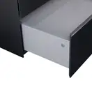 Тумба подвесная Qtap Tern 700х476х469 Matt black со столешницей и полотенцедержателем QT1774TPЛ702G (QT1779TPL702MB)