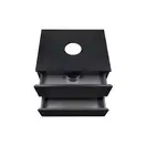 Тумба напольная Qtap Tern 600х616х469 Matt black со столешницей и полотенцедержателем QT1773TNЛ602G (QT1780TNL602MB)