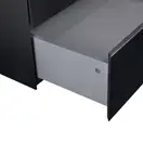 Тумба напольная Qtap Tern 600х616х469 Matt black со столешницей и полотенцедержателем QT1773TNЛ602G (QT1780TNL602MB)