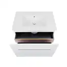 Комплект Qtap Virgo 800х580х437 White/Whitish oak тумба подвесная + раковина врезная  QT1872TPА8013080CW (QT1872TPА8013080CWWO)