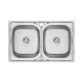 Кухонная мойка с двумя чашами Lidz 7948 0,8 мм Micro Decor (LIDZ7948MDEC08)