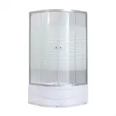 Душевая кабина Lidz Wieza SC90x90.SAT.HIGH.L, стекло Linie 4 мм (LWISC9090SATHIGHL)