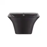 Раковина подвесная моноблок Qtap Crow 600х430х385 Matt black с донным клапаном QT0511G835MB