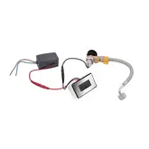 Qtap Scorpio Панель смыва для писсуара, хром/черный (QT146601ACCHR)