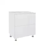 Тумба напольная Qtap Tern 600х616х469 White со столешницей и полотенцедержателем QT1773TNЛ601W (QT1780TNL601W)