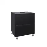 Тумба напольная Qtap Tern 600х616х469 Matt black со столешницей и полотенцедержателем QT1773TNЛ602G (QT1780TNL602MB)