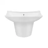 Раковина подвесная моноблок Qtap Presto 600х450х405mm White с донным клапаном QT2411G822W