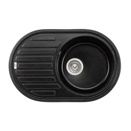 Lidz BLM-14 Кухонна мийка, чорна матова (LIDZBLM14780500200)