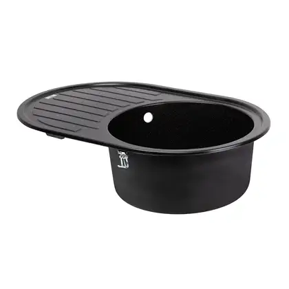 Lidz BLM-14 Кухонна мийка, чорна матова (LIDZBLM14780500200)