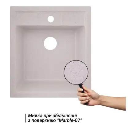 Lidz MAR-07 Кухонна мийка, штучний камінь (LIDZMAR07460515200)